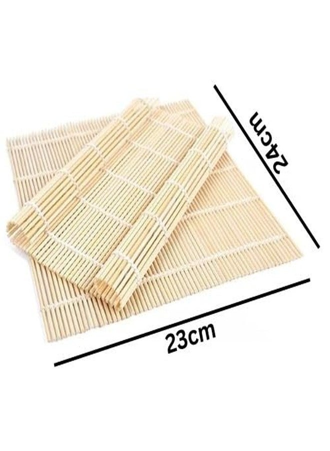 Olrada Natural Bamboo Sushi Mat (Set of 2/Piece, Bamboo Wood) - Image 2